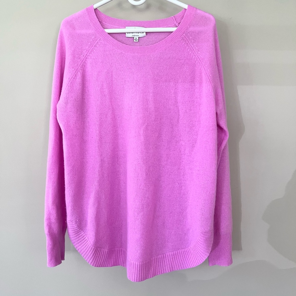 Belle France 100% Cashmere Sweater in Pink